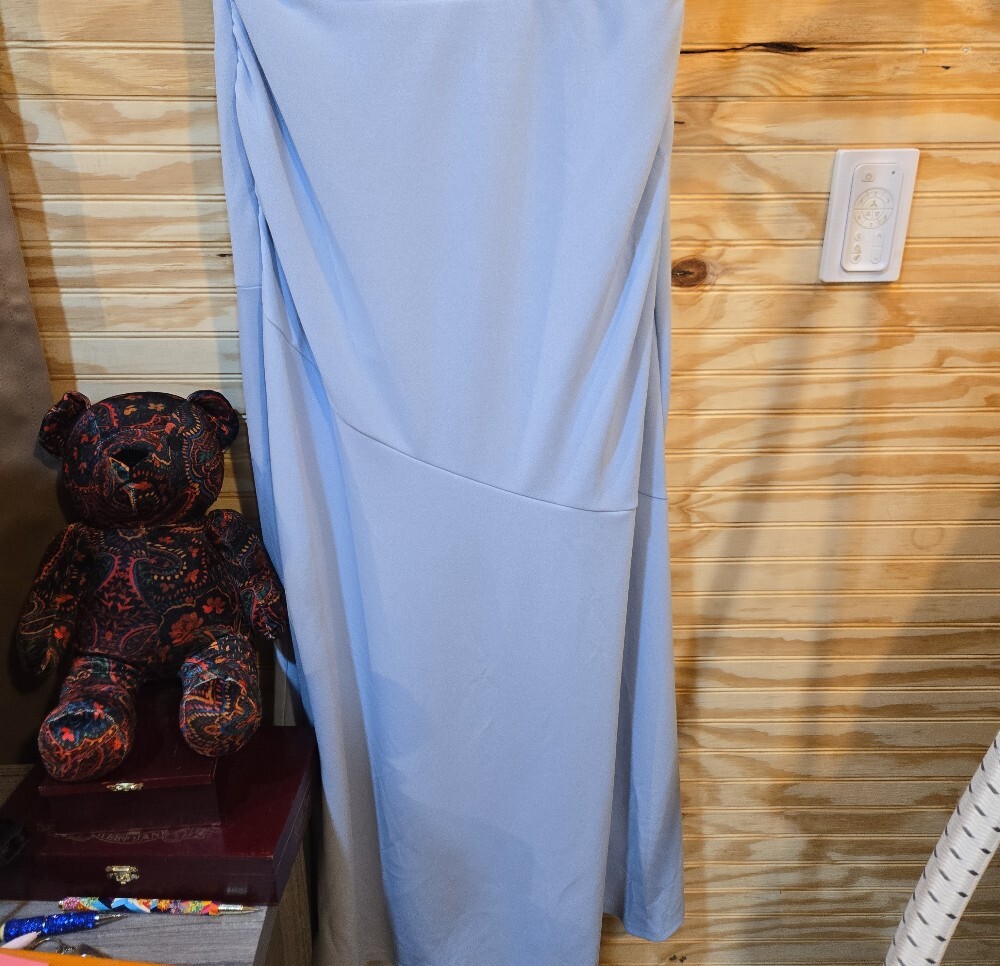 CIDER Sleeveless Ruched Side Maxi Dress in Light Lavender - Picture 4 of 6